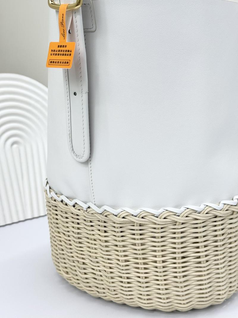 Loro Piana Cedar Bucket bag White FAO1435