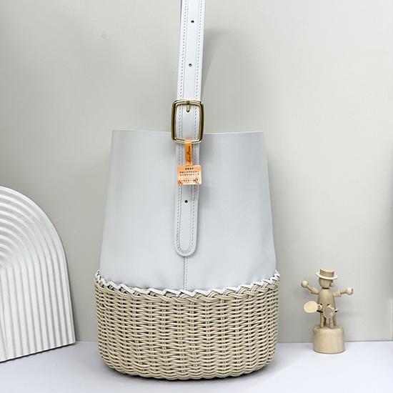Loro Piana Cedar Bucket bag White FAO1435