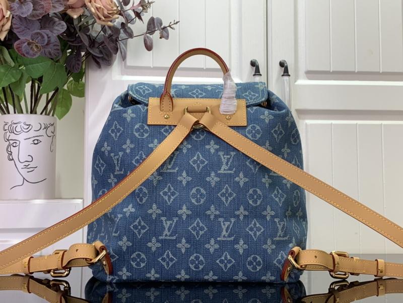 Louis Vuitton Monogram Denim Backpack Blue M95210