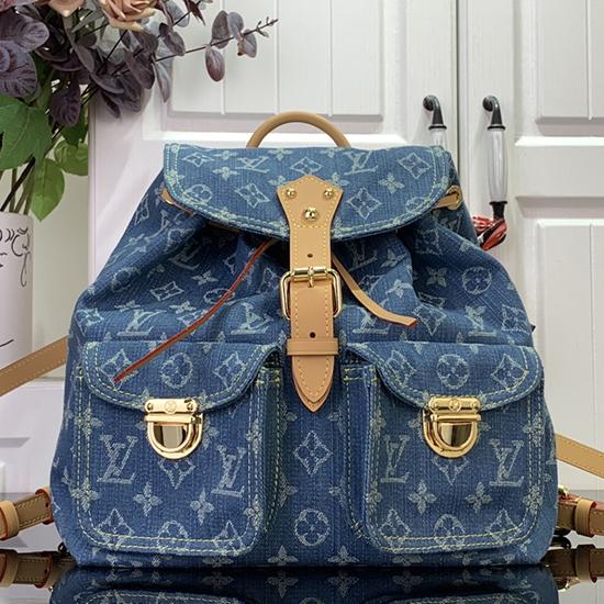Louis Vuitton Monogram Denim Backpack Blue M95210