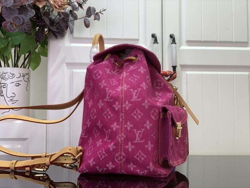 Louis Vuitton Monogram Denim Backpack Pink M95210