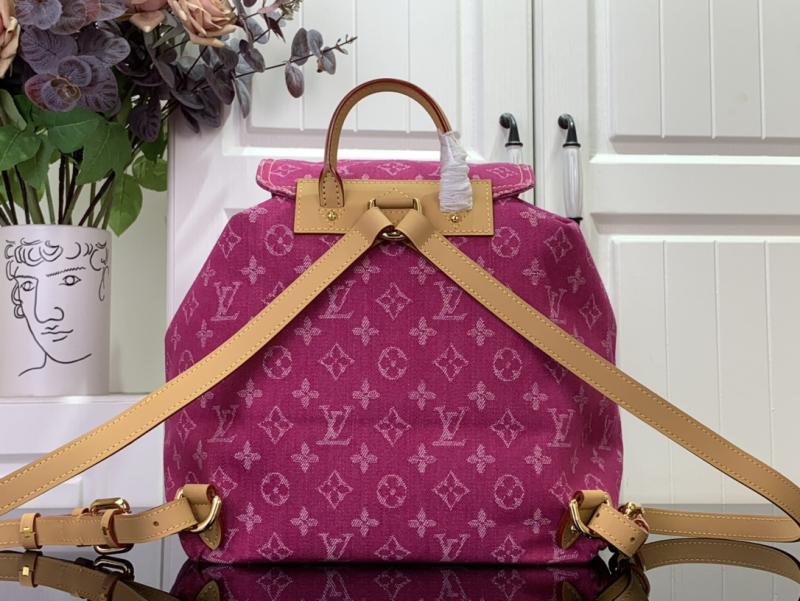 Louis Vuitton Monogram Denim Backpack Pink M95210