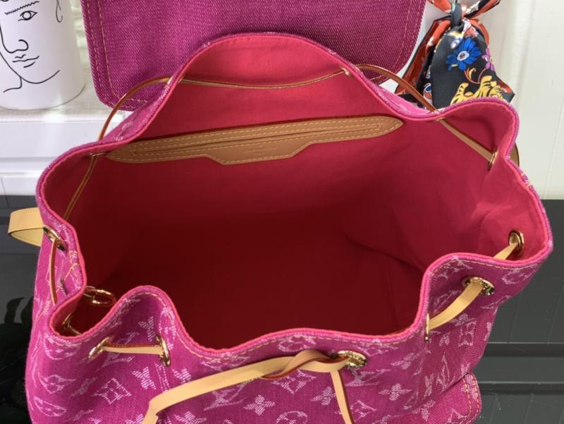 Louis Vuitton Monogram Denim Backpack Pink M95210