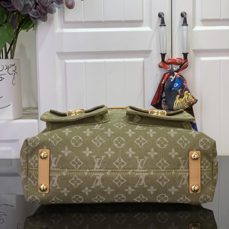 Louis Vuitton Monogram Denim Baggy GM Green M95210