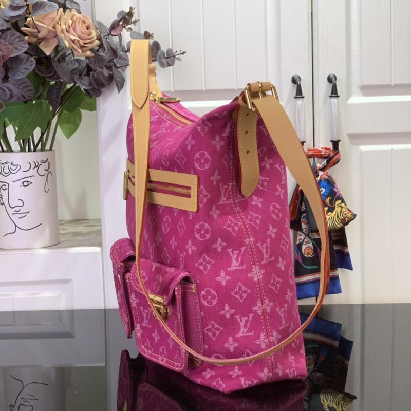Louis Vuitton Monogram Denim Baggy GM Pink M95210