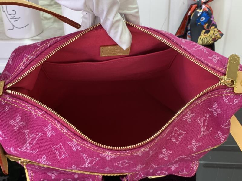 Louis Vuitton Monogram Denim Baggy GM Pink M95210
