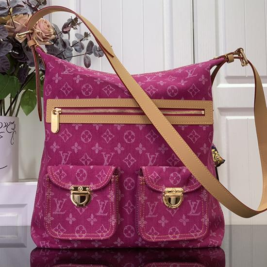 Louis Vuitton Monogram Denim Baggy GM Pink M95210