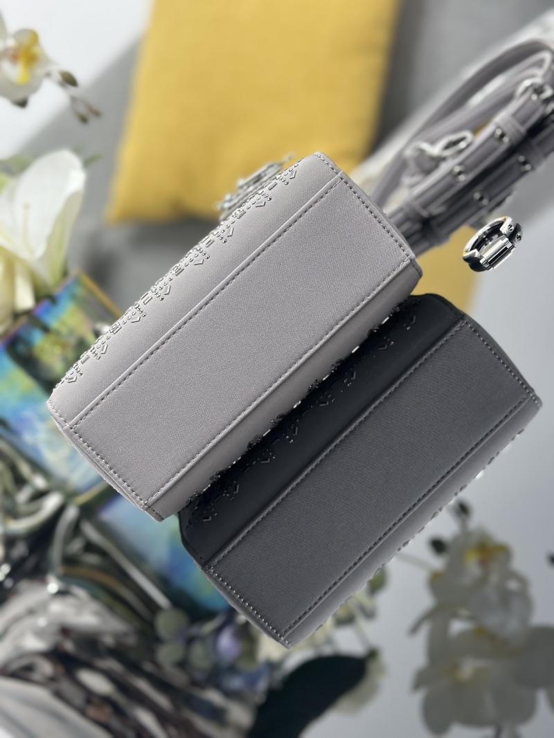 Mini Lady Dior Satin BAG Grey D3330