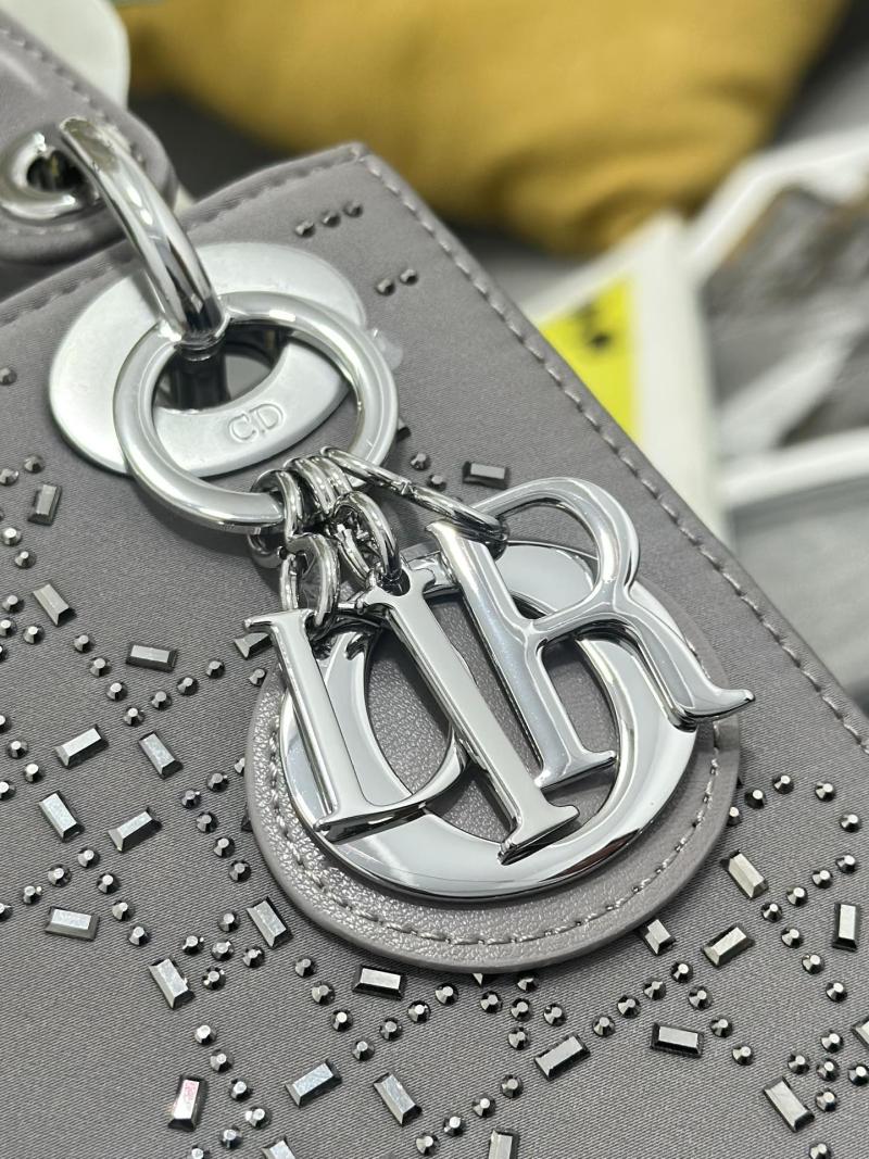 Mini Lady Dior Satin BAG Grey D3330