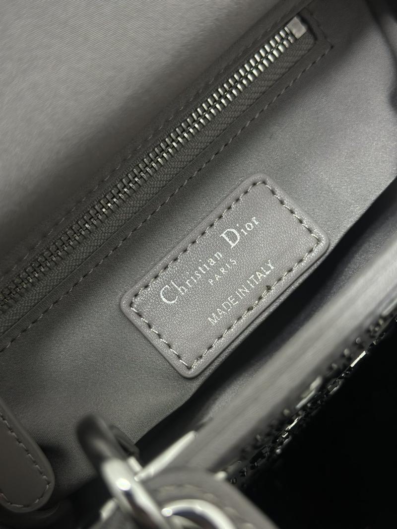 Mini Lady Dior Satin BAG Grey D3330