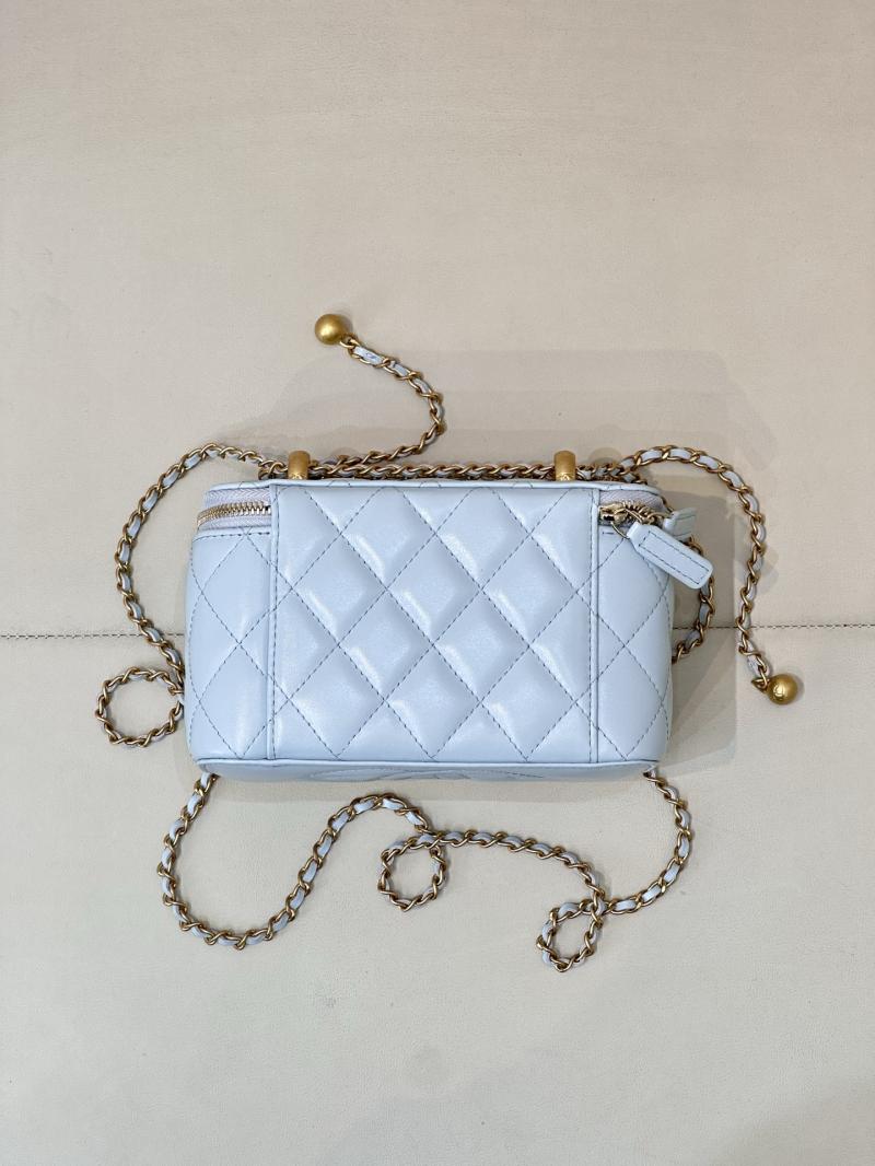 Small Chanel Vanity With Chain Blue AP3651