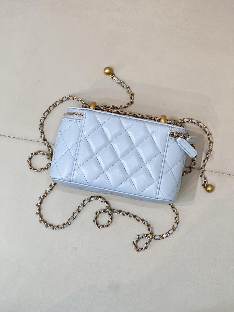 Small Chanel Vanity With Chain Blue AP3651