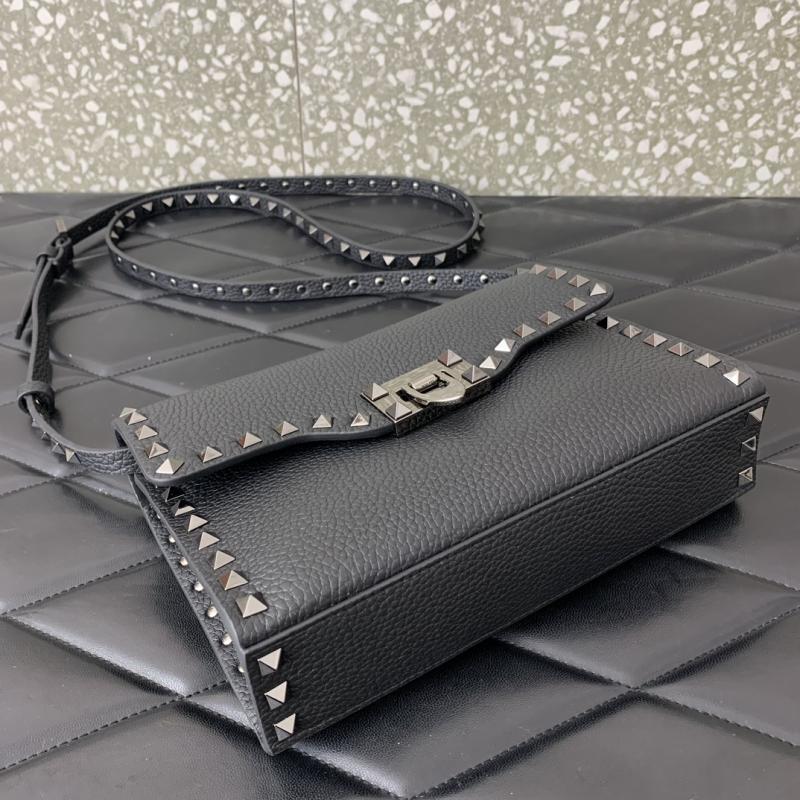 Valentino Small Rockstud Cross body bag Black V0181