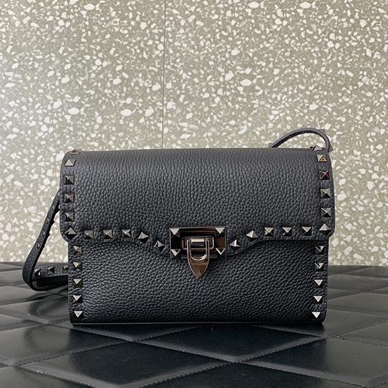 Valentino Small Rockstud Cross body bag Black V0181