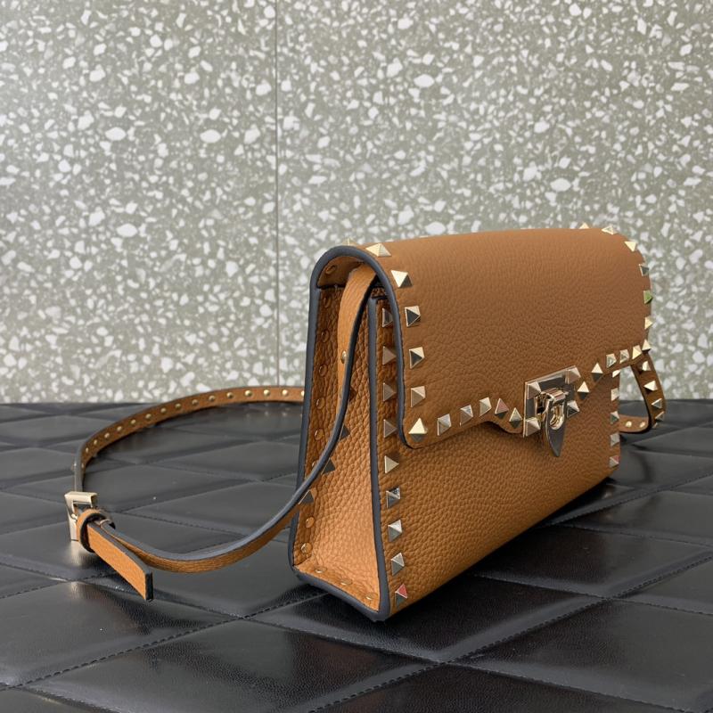 Valentino Small Rockstud Cross body bag Brown V0181