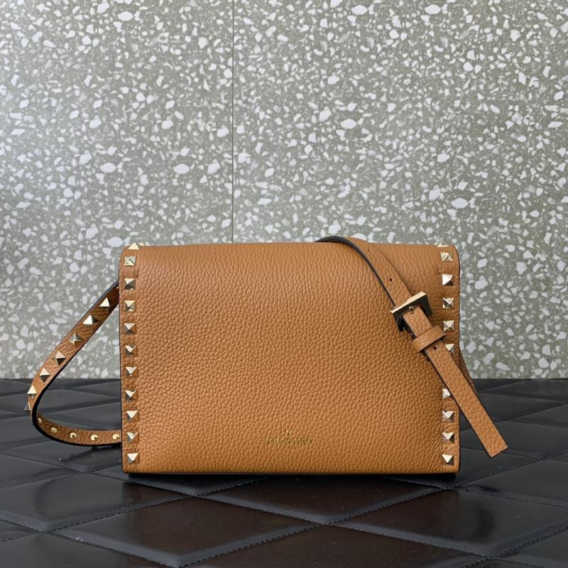 Valentino Small Rockstud Cross body bag Brown V0181