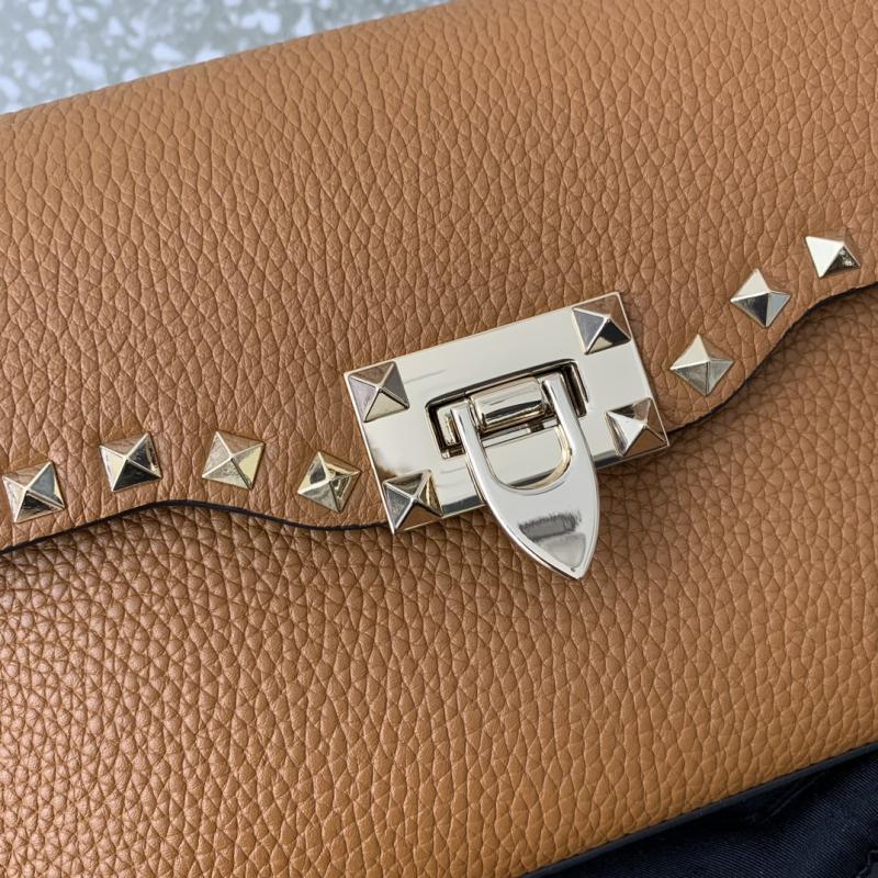 Valentino Small Rockstud Cross body bag Brown V0181