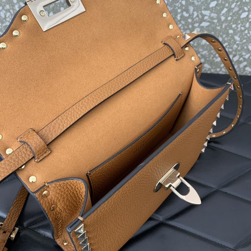 Valentino Small Rockstud Cross body bag Brown V0181