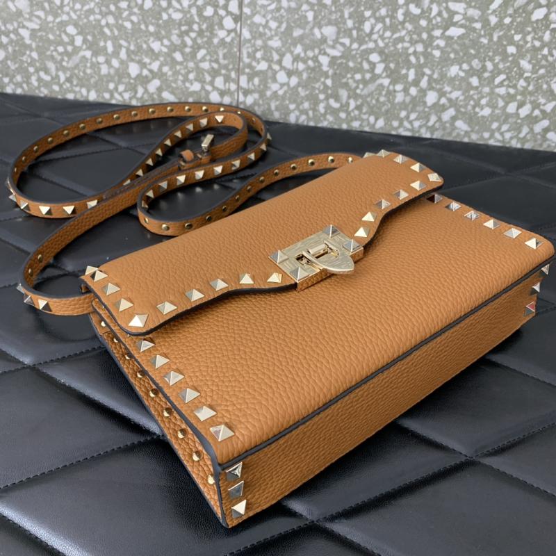 Valentino Small Rockstud Cross body bag Brown V0181