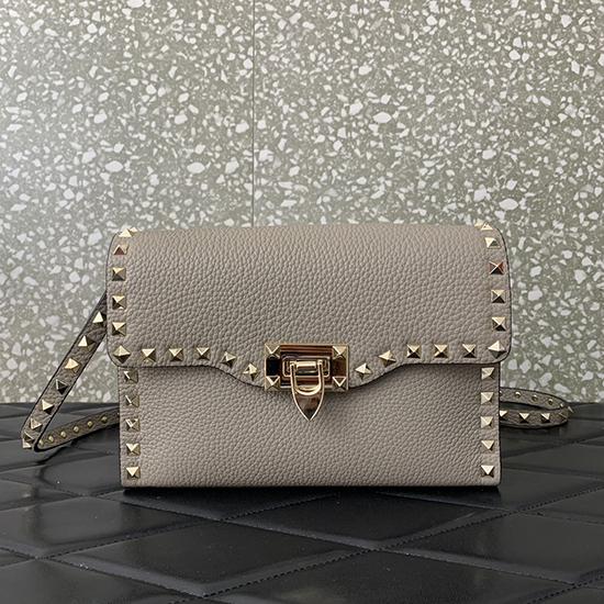 Valentino Small Rockstud Cross body bag Grey V0181