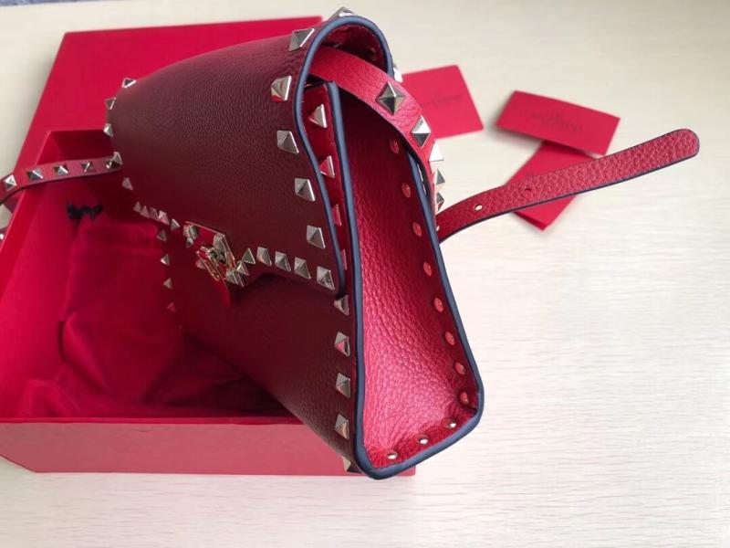 Valentino Small Rockstud Cross body bag Red V0181