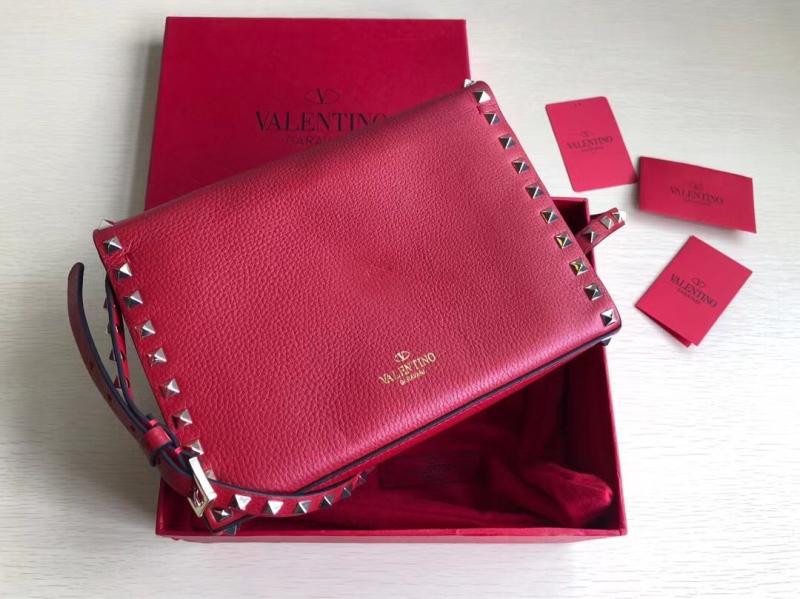 Valentino Small Rockstud Cross body bag Red V0181
