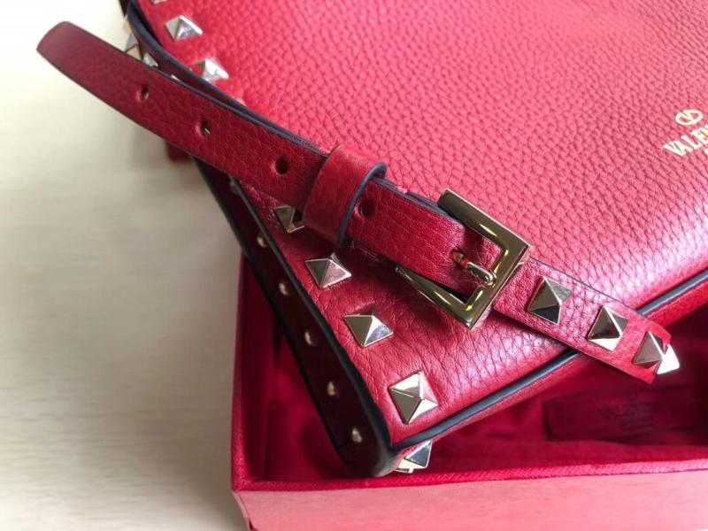 Valentino Small Rockstud Cross body bag Red V0181