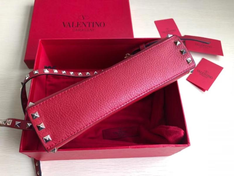 Valentino Small Rockstud Cross body bag Red V0181
