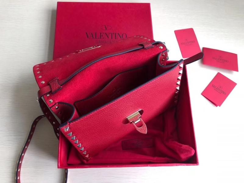 Valentino Small Rockstud Cross body bag Red V0181