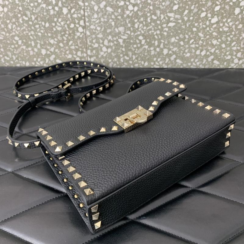 Valentino Small Rockstud Cross body bag V0181 Black