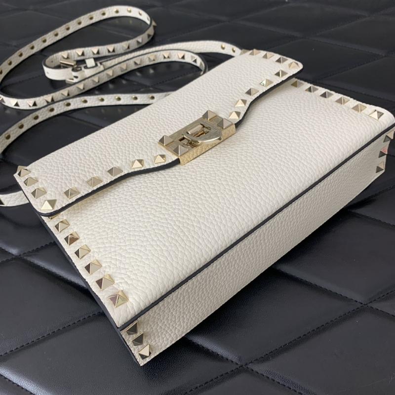 Valentino Small Rockstud Cross body bag White V0181