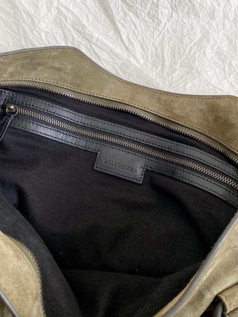 Balenciaga Le City Medium Suede Bag Green 823058