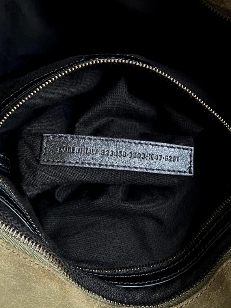 Balenciaga Le City Medium Suede Bag Green 823058