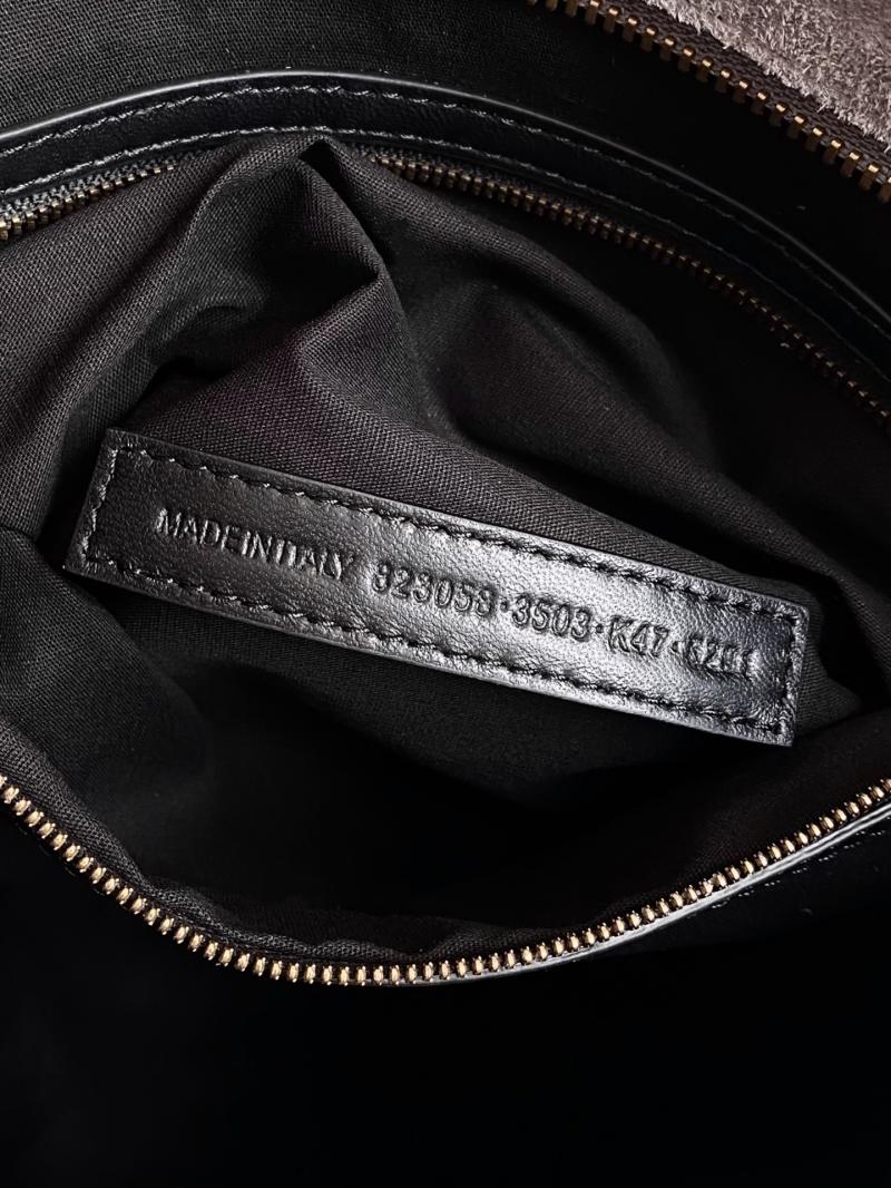 Balenciaga Le City Medium Suede Bag Grey 823058