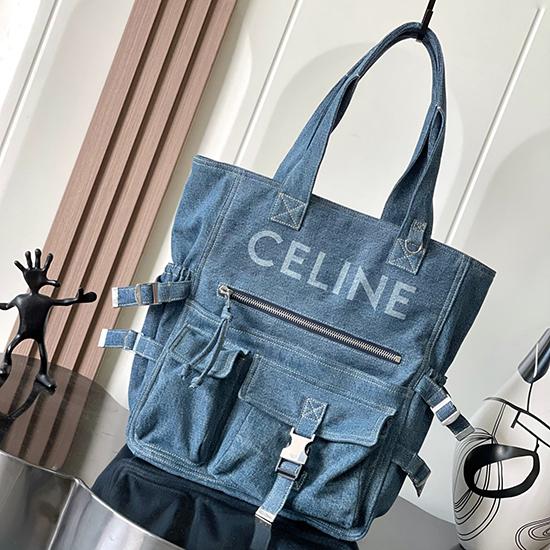 Celine Denim Tote Bag Blue 116072