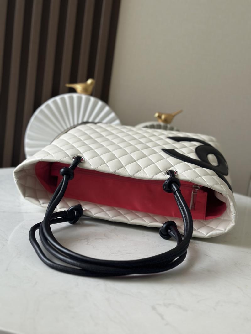 Chanel Cambon Tote Bag White AS6337