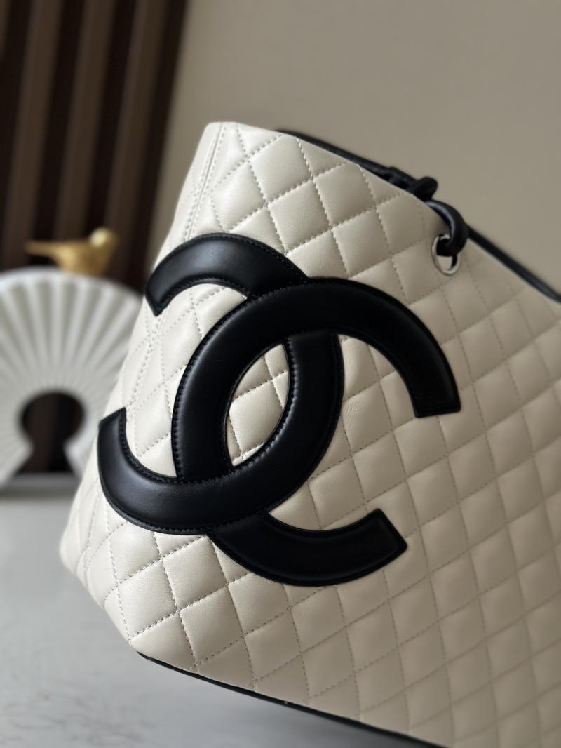 Chanel Cambon Tote Bag White AS6337