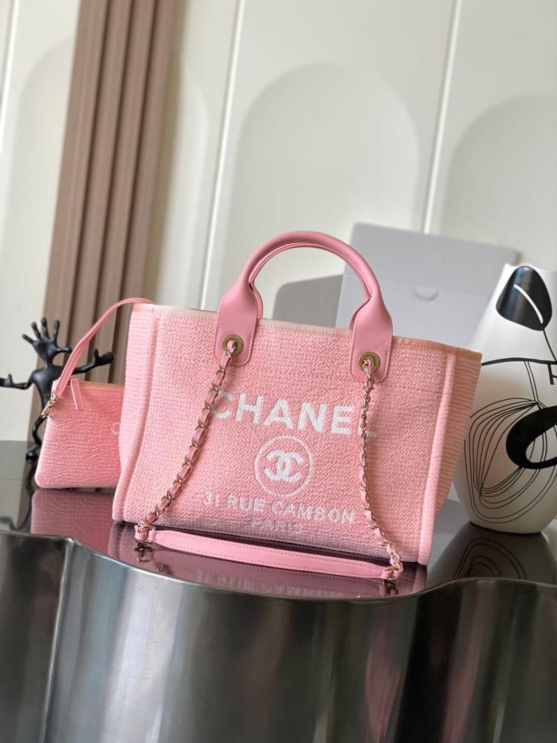 Chanel Canvas Shopping Bag Pink A66941