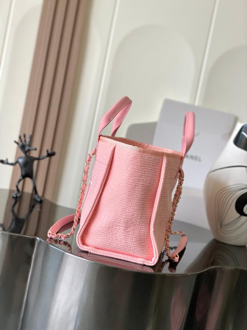Chanel Canvas Shopping Bag Pink A66941