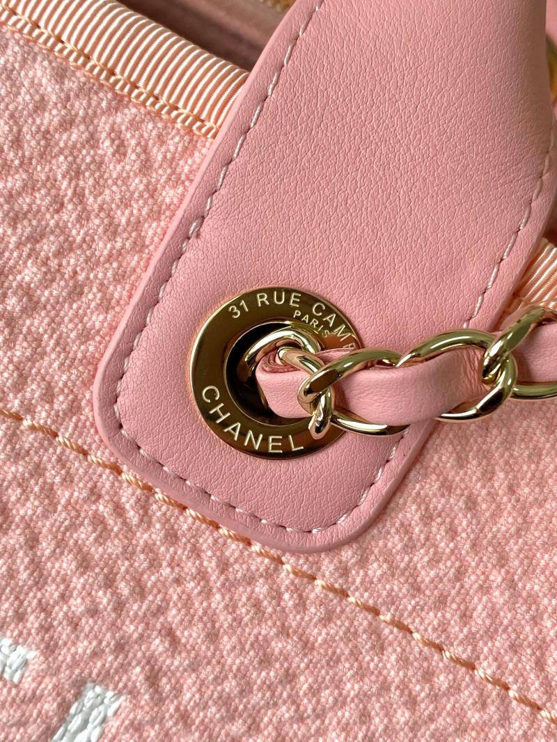 Chanel Canvas Shopping Bag Pink A66941