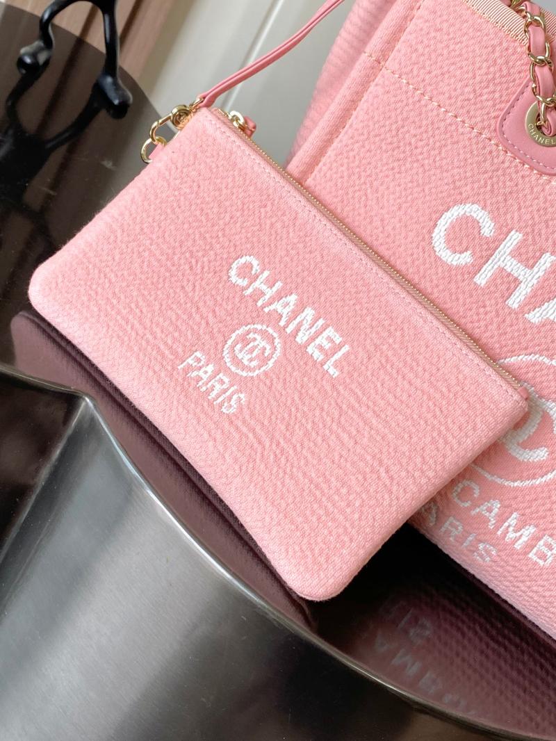 Chanel Canvas Shopping Bag Pink A66941