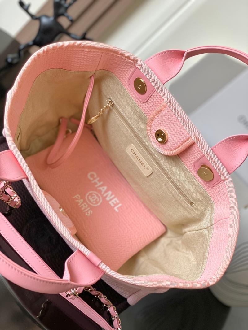 Chanel Canvas Shopping Bag Pink A66941