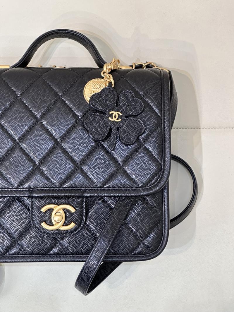 Chanel Grained Calfskin Backpack Black AS5715