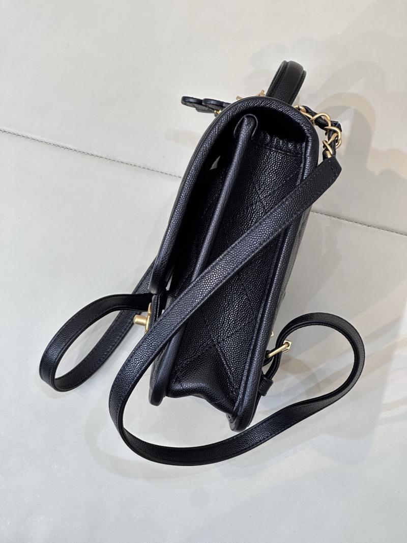 Chanel Grained Calfskin Backpack Black AS5715