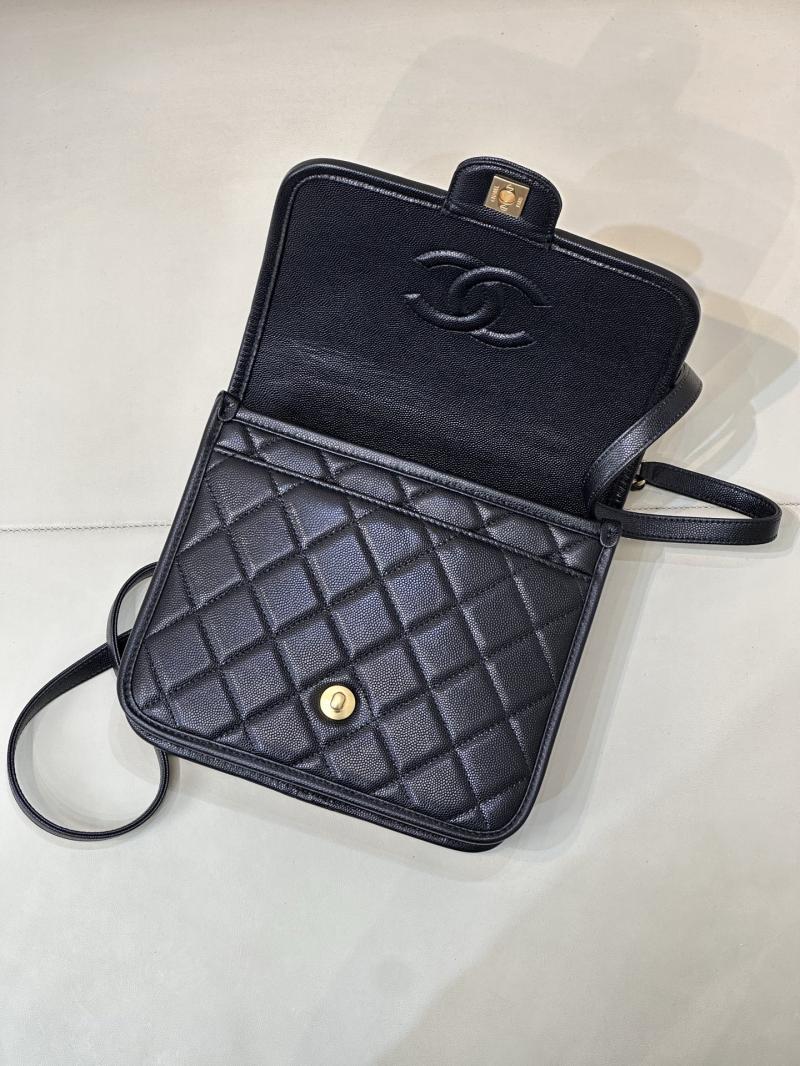 Chanel Grained Calfskin Backpack Black AS5715