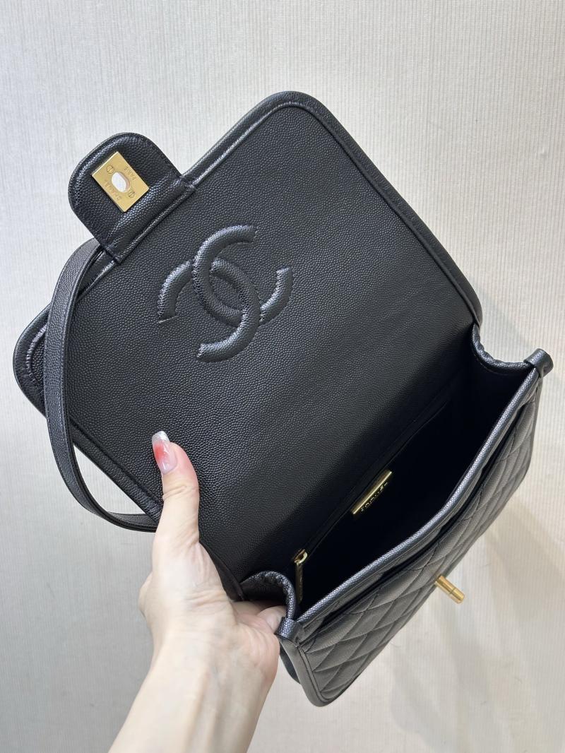 Chanel Grained Calfskin Backpack Black AS5715