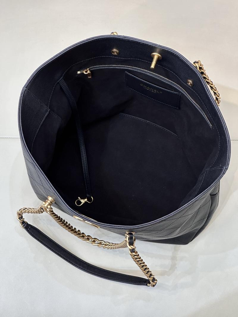 Chanel Grained Calfskin Shopping Bag Black AS5746
