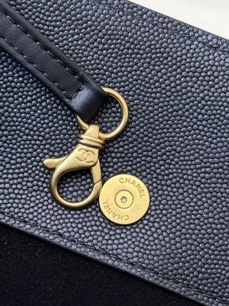 Chanel Grained Calfskin Shopping Bag Black AS5746