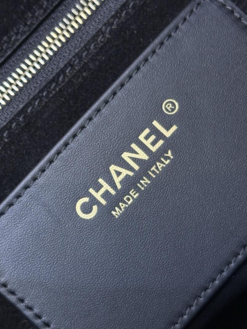 Chanel Grained Calfskin Shopping Bag Black AS5746