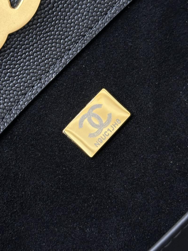 Chanel Grained Calfskin Shopping Bag Black AS5746